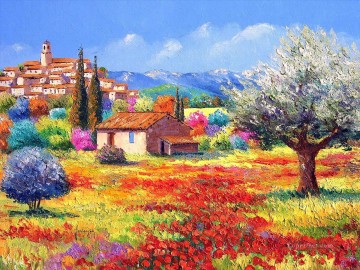 PLS02 美しい風景庭園 Oil Paintings